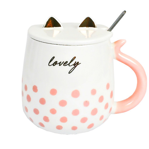 Чашка Cat-Lovely з кришкою та ложкою