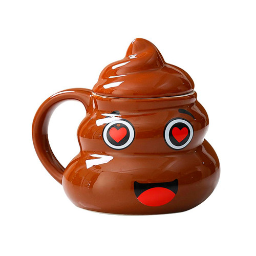 Кружка керамічна фігурна Какашка Emoji №3