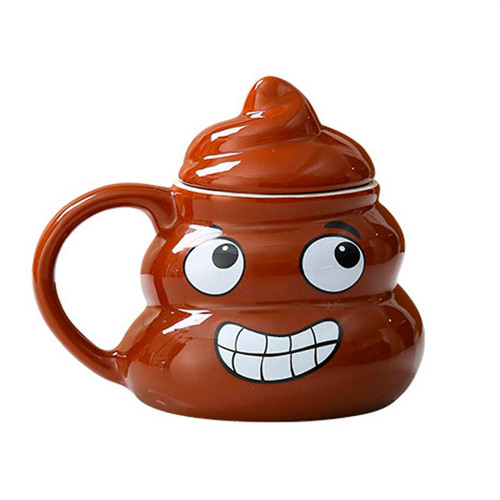 Кружка керамічна фігурна Какашка Emoji №4