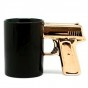 Чашка Пістолет (чорна з золотим)