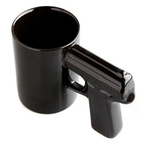 Чашка Пистолет (черная)