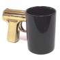 Чашка Пистолет (черная с золотом)