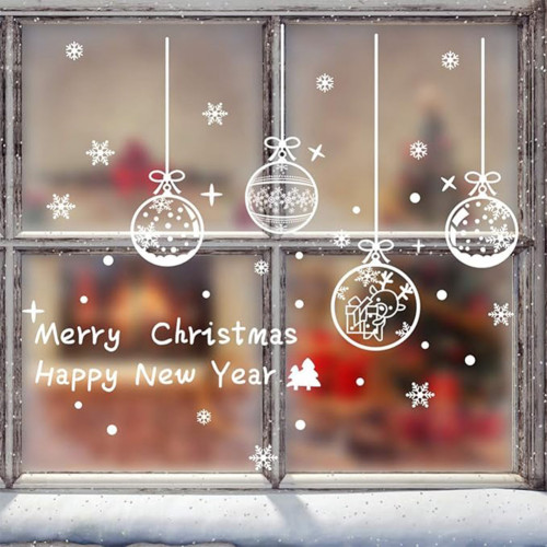 Інтерєрна наклейка NG Зимові візерунки Кульки 60х45 ABQ6003 (1 лист 47шт)