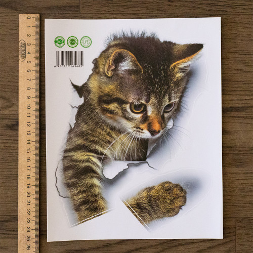 Інтерєрна наклейка CD Котик XH2003 25х16, 5см
