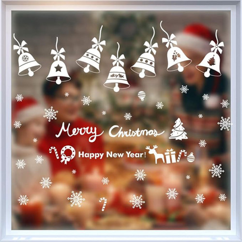 Інтерєрна наклейка NG Зимові візерунки Дзвіночки та Кульки SD 43001 (6 листів А3 192 шт)