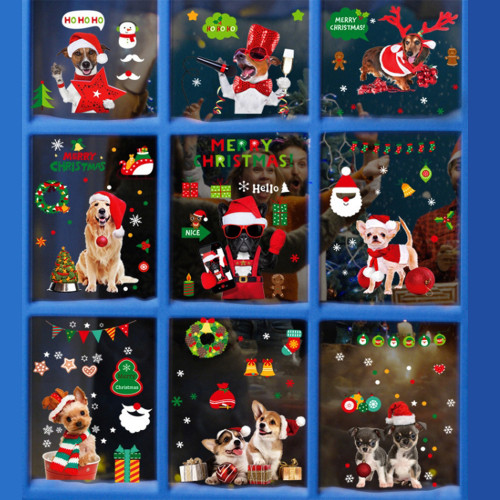 Інтерєрна наклейка NG Merry Christmas Dogs JD2311  (9 аркушів А4)