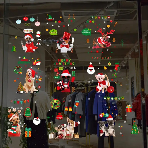 Інтерєрна наклейка NG Merry Christmas Dogs JD2311  (9 аркушів А4)