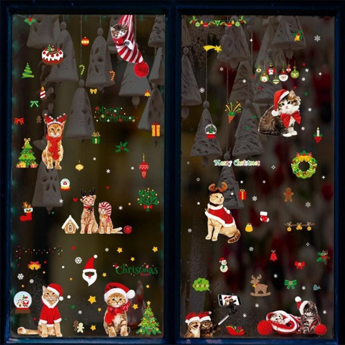 Інтерєрна наклейка NG Merry Christmas Cats JD2312  (9 аркушів А4)