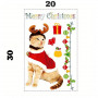 Інтерєрна наклейка NG Merry Christmas Cats JD2312  (9 аркушів А4)