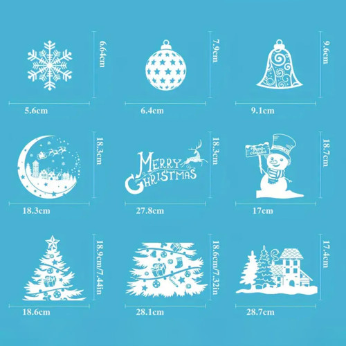 Інтерєрна наклейка NG Зимові візерунки SD23012 (9 листів А4 202 шт)