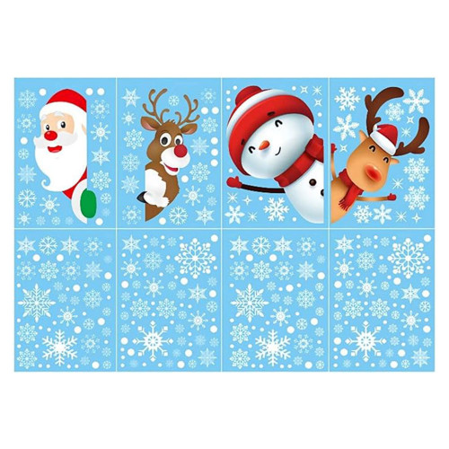 Інтерєрна наклейка NG Санта та друзі (8 листів А4 322 шт)