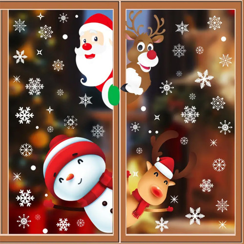 Інтерєрна наклейка NG Санта та друзі (8 листів А4 322 шт)