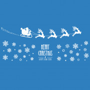 Інтер'єрна наклейка NG Санта Клаус з оленями SK6028 45х60см