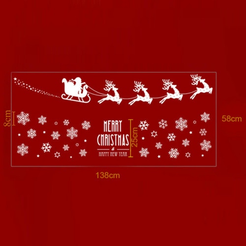 Інтерєрна наклейка NG Санта Клаус з оленями SK6028 45х60см