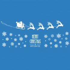 Интерьерная наклейка NG Санта Клаус с оленями SK6028 45х60см