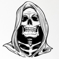 Интерьерная наклейка HL Мрачный Жнец FX3007 60х65см