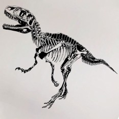 Интерьерная наклейка ZOO Скелет Динозавра SK7039 70х50см
