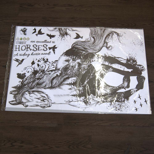 Інтерєрна наклейка ZOO Чорний Кінь XL8346 90х60см