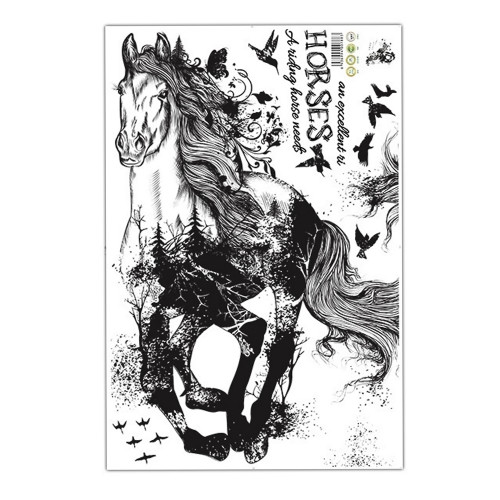 Інтерєрна наклейка ZOO Чорний Кінь XL8346 90х60см