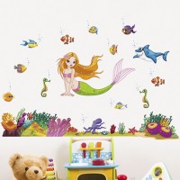 Інтер'єрна наклейка Дитяча Русалочка JM7292 90х60см