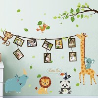 Интерьерная наклейка Детская фоторамка Животные SK9206 90х60см