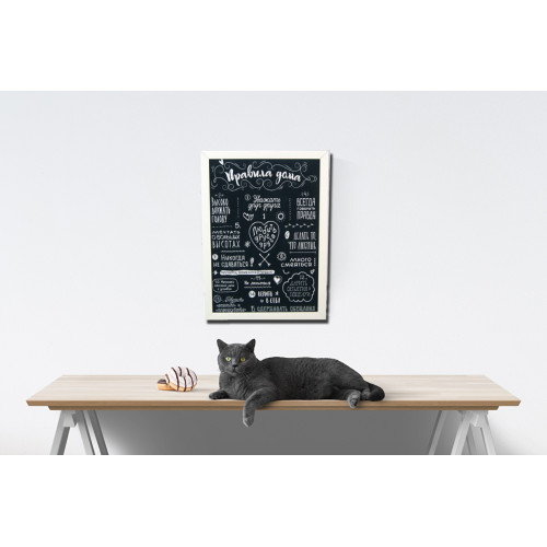 Постер мотиватор 56002 ПРАВИЛА ДОМУ №1 А4