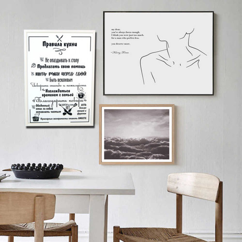 Постер мотиватор 56001 ПРАВИЛА КУХНИ А4
