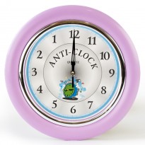 Часы идут в обратную сторону Anti-clock (розовый)
