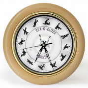 Годинник Камасутра настінний великий (бежевий)