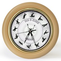 Годинник Камасутра настінний великий (бежевий)