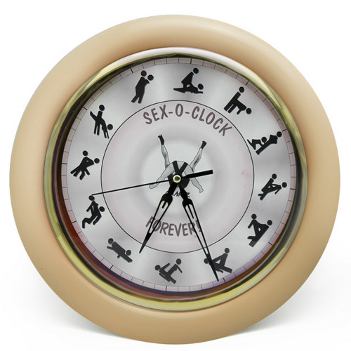 Годинник Камасутра настінний великий (бежевий)