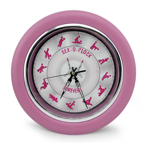 Годинник Камасутра настінний великий (рожевий)