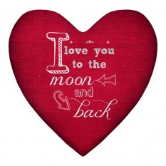 Подушка сердце XXL I Love you to the moon and back