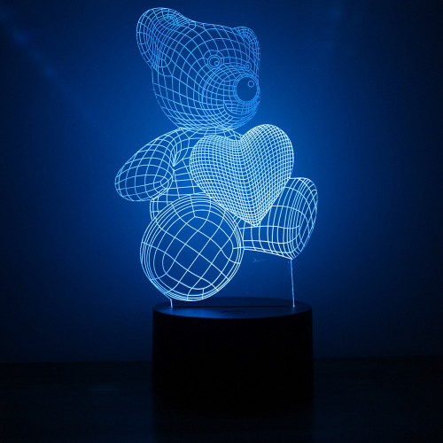 3D Світильник Ведмедик 15959-2-3