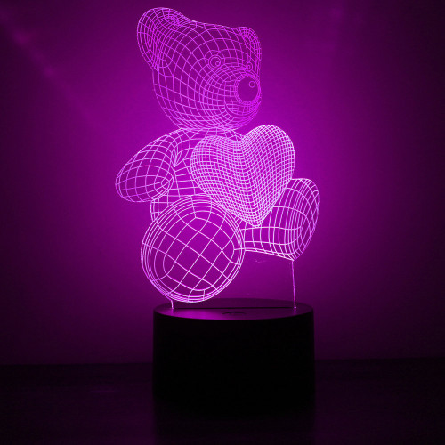 3D Світильник Ведмедик 15959-2-3