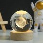 Ночник светильник 3D Хрустальный шар Д6 Одуванчик 13405