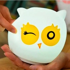 Силиконовый сенсорный ночник LED Сова подмигивающая
