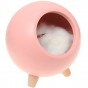 LED Нічник Сплячий кіт у будиночку (рожевий)