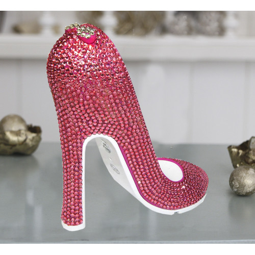 Декор для інтерєру Туфелька зі стразами (рожевий)