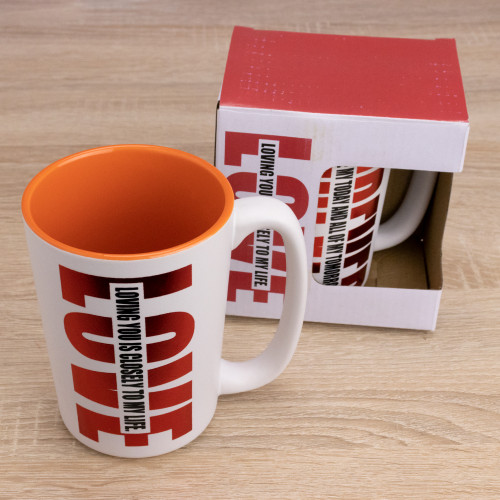 Кружка с пожеланием LOVE