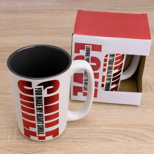 Кружка с пожеланием SMILE