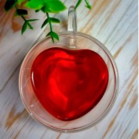 Чашка з подвійними стінками Серце 240 ml