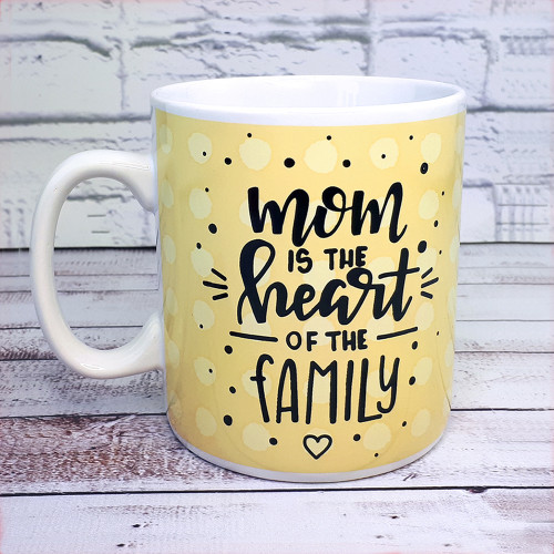 Кухоль Гігант Мама серце сімї - Mam in the heart of the family