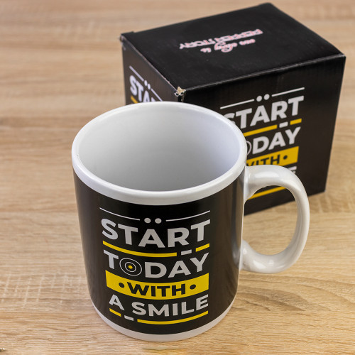 Кружка Гигант Начни сегодня с улыбки - Start today with a smile