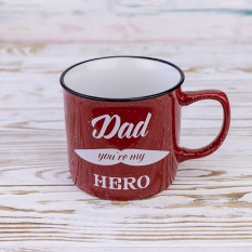 Кружка для тата Dad you're my hero 400 мл 12740 (червоний)