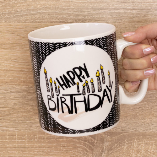 Кухоль Гігант З днем народження Happy Birthday