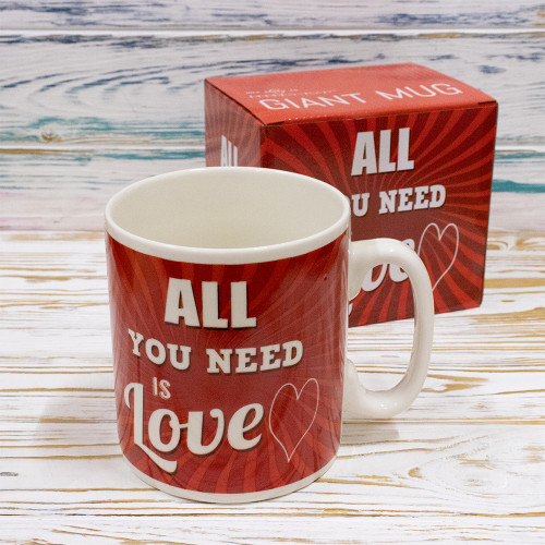 Кружка Гігант Все, що тобі потрібно, це ЛЮБОВ All you need is LOVE