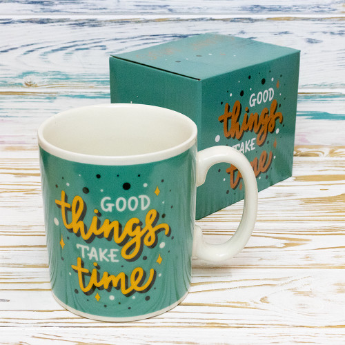Кружка Гигант Все хорошее требует времени Good things take time