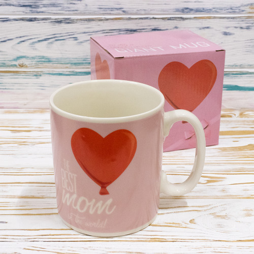 Кружка Гігант Найкраща мама у світі The Best MOM in the world (рожева)