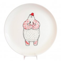 Подарочная дизайнерская тарелка Скандинавский мишка